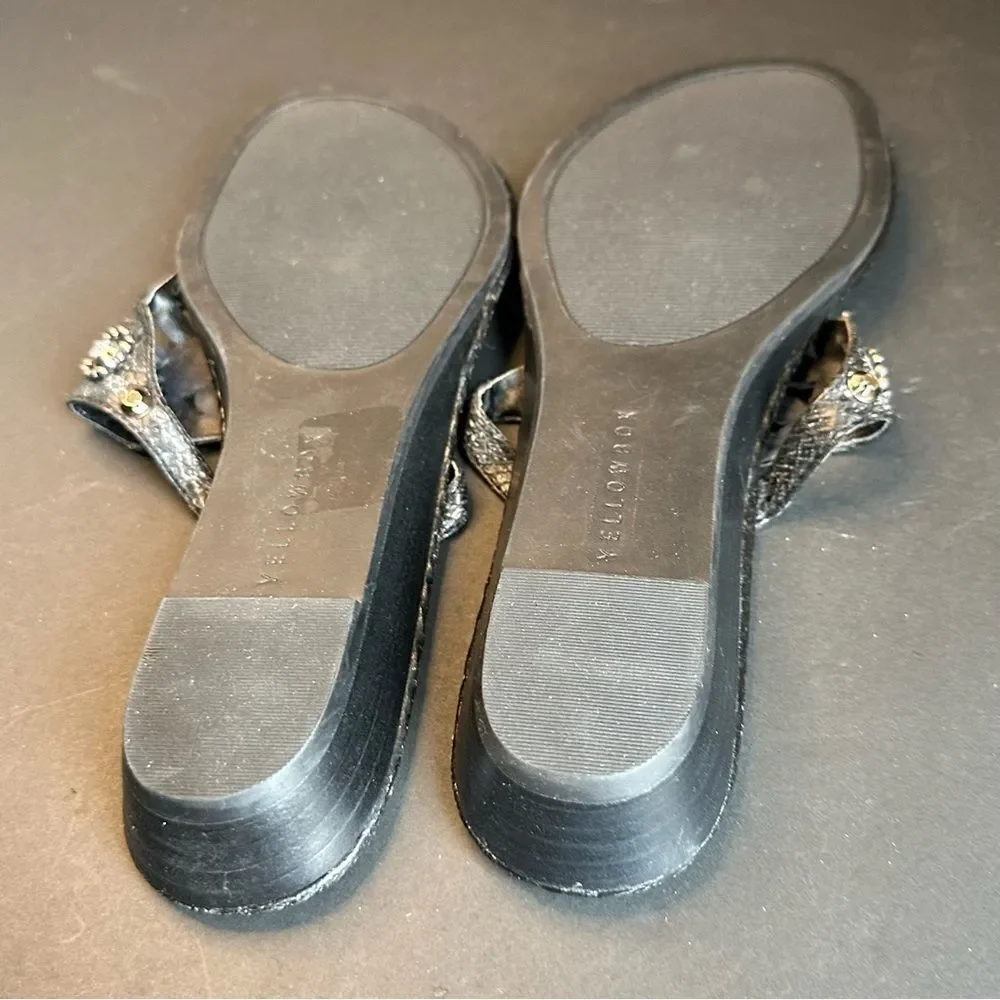 Yellowbox Gray Embellished Vegan Leather Thong‎ Sandals Size 9 - Picture 7 of 7